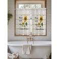 thumbnail image 4 of Sunflower Bathroom Window Curtain, Vintage Botanical Light Filtering Coffee Kitchen Curtains, Bedroom Living Room Curtains 2 Panel 84"x54", 4 of 6