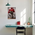 thumbnail image 5 of ZHONGYUTONG Rose Canvas Wall Art Farmhouse Flower Pictures Rustic Floral Vase Painting Vintage Wood Artwork for Home Decor Framed (12.00" x 18.00"), 5 of 5