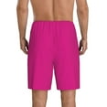 thumbnail image 4 of Lsque Darkmagenta Mens Sleep Pajama Shorts,Short Pajama Pants, Cotton Ultra-Soft Knit-4X-Large, 4 of 9