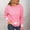 Pink, variant on CheerKidz Women Casual Round Neck Printed Long Sleeve Pullover Sweater Soft Loose Fit Cozy Warm Fall Winter Knit Wear Fashionable Stylish Trendy Tops(Pink,XL)