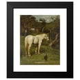 thumbnail image 2 of Fritz von Uhde 12x14 Black Modern Framed Museum Art Print Titled - A White Horse (1880), 2 of 5