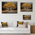 thumbnail image 4 of Designart "Yellow And Grey Tree euphony" Floral Print on Natural Pine Wood, 4 of 5