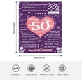 thumbnail image 3 of 50th Birthday Gifts for Women, 50 Year Old Gifts for Women, 50 Birthday Gifts for Women, 50th Birthday Gift Ideas, 50th Birthday Gifts, Throw Blanket 60"x50", 3 of 5