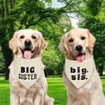 thumbnail image 4 of Big Sister Dog Bandana Beige Large 1PCS, Adjustable Triangle Scarf, Pregnancy Announecment, New Baby for Family., 4 of 6