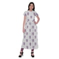 thumbnail image 1 of Moomaya Short Sleeve Kurta Printed Women Front Slit Kurti Summer Clothing, 1 of 5