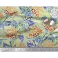 thumbnail image 3 of Soimoi Viscose Chiffon Fabric Flower & Leaves Watercolor Print Fabric by The Yard 42 Inch Wide, 3 of 3
