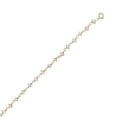 thumbnail image 2 of Precious Stars 14K Goldplated Sterling Silver Rainbow Moonstone Anklet- 9.5 Inches Long With 1 Inch Extension, 2 of 3