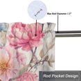 thumbnail image 5 of Cortinas opacas con diseño de pájaros, coloridas flores de acuarela, cenefas para ventana con aislamiento térmico, cenefas con bolsillo para varilla, 54 x 18 pulgadas (2 unidades), 5 of 5