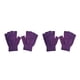 thumbnail image 3 of Jumpingount 1 par de guantes sin dedos, tejido artesanal, cubierta de medio dedo, accesorio de ropa, calentador de manos con Color sólido para Violeta 2piezas, 3 of 6