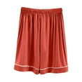 thumbnail image 3 of Hfnxid Pj Shorts for Women,Women's Large Size Solid Color Plus Home Pants Thin Casual Five Quarter Pants Sleeping Pants, 3 of 3