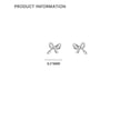 thumbnail image 2 of K-KED 925 Sterling Solid Silver Bow Earrings Bow Knot Bow Drop Earrings Elegant Gold-Gold, 2 of 6