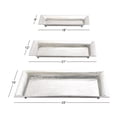 thumbnail image 4 of DecMode 24", 21", 18"W Silver Aluminum  Tray, 3-Pieces, 4 of 13