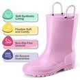 thumbnail image 4 of Botas de lluvia HISEA para niños, impermeables, de goma, color morado, talla 9T, 4 of 6