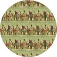 thumbnail image 1 of Ahgly Company Machine Washable Indoor Round Transitional Oak Brown Area Rugs, 4' Round, 1 of 7