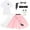 Light Pink Polka Dot, variant on Hip Hop 50s Shop 1950s Adult 7 Piece Costume Set Poodle Skirt, Petticoat, Polo Shirt with Accessories (XXX-Large Red Polka Dot)