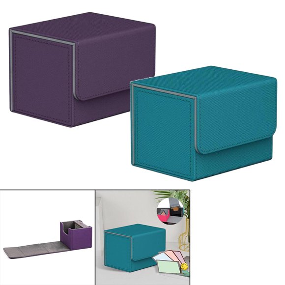 2Pack Trading Card Deck Box Storage Durable para Tcg Estuche de transporte Aficiones se describe shamjiam Estuche de baraja de cartas coleccionables