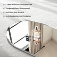 thumbnail image 3 of Arched Wall Mirror 24x20 Inch Black Metal Frame Tempered Glass Large Decorative Crystal Clear Shatterproof Mirror for Entryway Living Room Mantel Bathroom, 3 of 9