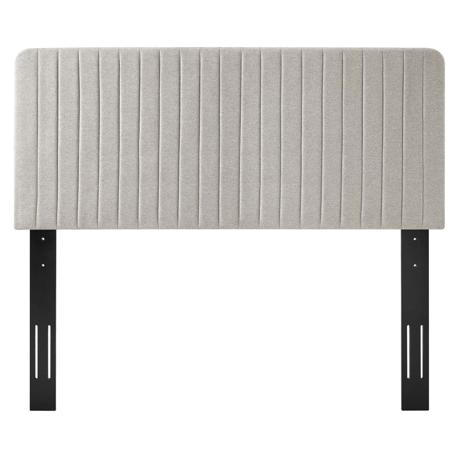Tufted Headboard, Full Queen Size, Fabric, Light Brown Oatmeal, Modern Contemporary Urban Design, Bedroom Master Guest Suite