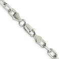 thumbnail image 3 of 925 Sterling Silver Cable Chain Styles Necklace 5.5 mm Diamond-cut Long Link 18 inch, 3 of 4