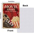 thumbnail image 2 of 1pc Vintage Metal Tin Sign Retro Iron Movie Night Sign Rusty Look Enjoy The Show with Popcorn Poster for Cinema Cafe Bar Pub Beer 11.81x7.87 Inches, 2 of 7