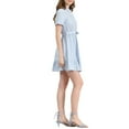 thumbnail image 4 of Allegra K Women's Ruffle Hem Fit and Flare Frill Trim Button Front Dresses, 4 of 6
