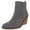 Grey Leather, variant on Dr. Scholl's Womens Mania Leather Almond Toe Booties Gray 9 Medium (B,M)
