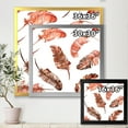 thumbnail image 4 of Designart 'Ethinic Orange Feathers On White' Bohemian & Eclectic Framed Art Print, 4 of 4