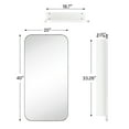 thumbnail image 3 of TEHOME Chrome Medicine Cabinet, 20x40 Inches, Dual Mount, Stainless Steel Frame, 3 of 8