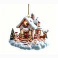 thumbnail image 2 of Acrylic Snow House Christmas Ornament, 3.94 Inch Lighted Hanging Decoration, Winter Cottage Pendant for Holiday Tree and Festive Gift Giving, 2 of 7