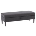 thumbnail image 4 of CorLiving Perry Velvet Storage Ottoman, Dark Grey, 4 of 9