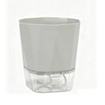 thumbnail image 2 of Modern Geometric Plastic Plant Pot with Built-In Water Reservoir, Self-Watering Indoor Planter for Herbs s in Black White Gray, 2 of 7