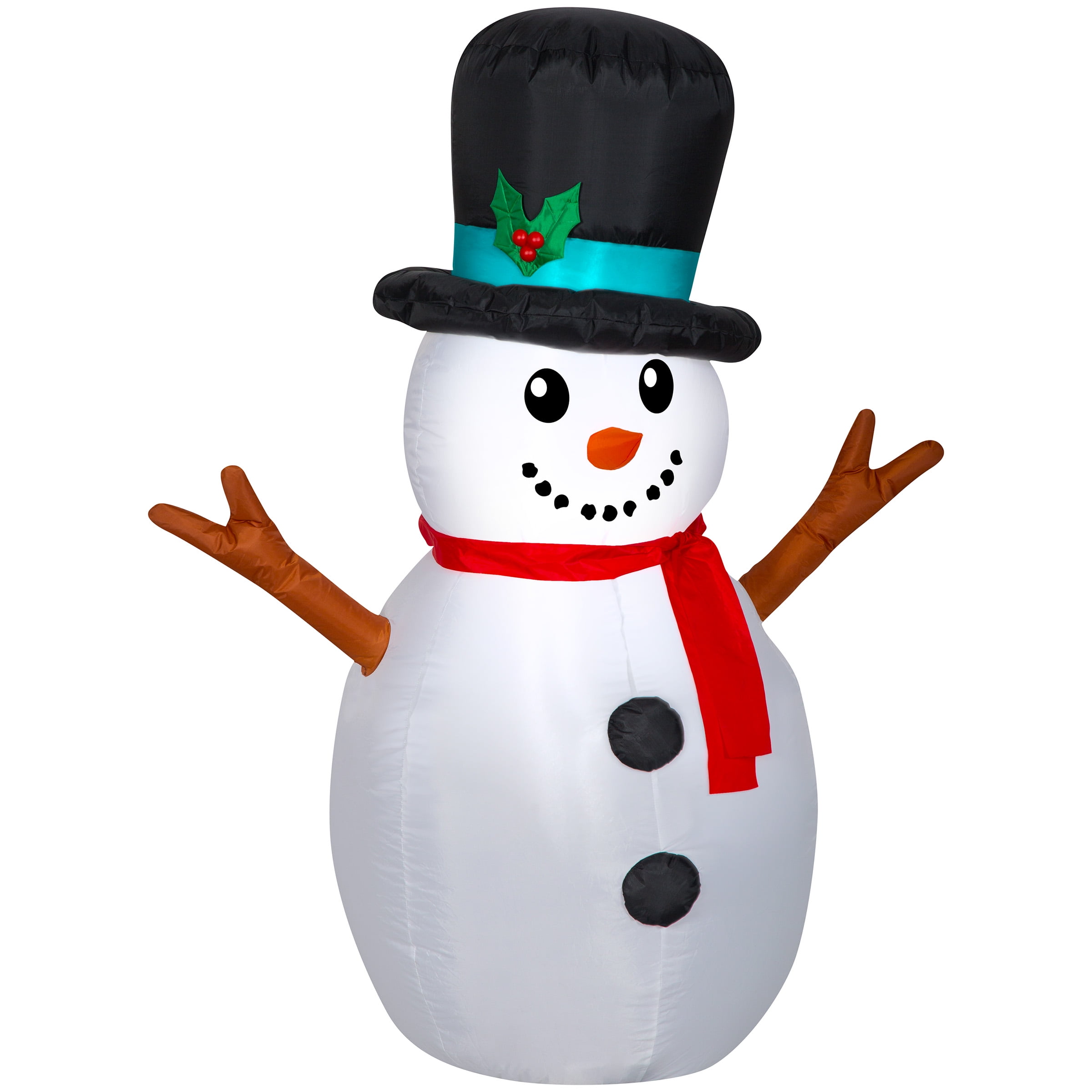Gemmy Christmas Airblown Inflatable Snowman , 4 ft Tall, Multicolored