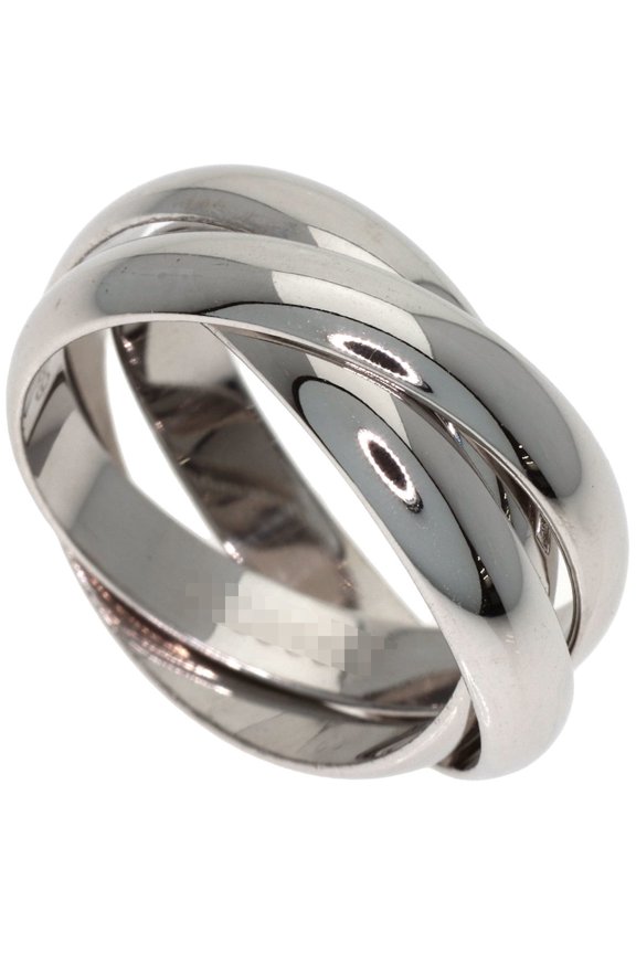 Pre-Owned Cartier Trinity #50 Ring, 18K White Gold, Women's, CARTIER