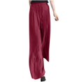 thumbnail image 2 of SDNall Trousers Pants for Women New Casual Quick Drying Sun Protection Lightweight and High Elastic Wide Leg Pants for Spring and Summer Wide Leg Trousers Women (Wine,Sizes：M-2XL), 2 of 9