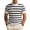 Shirts-White, variant on LEKWK Mens Striped Shirt Crewneck Horizontal Short Sleeve Lightweight Tops Ribbed Knit Breathable Tees Relaxed Fit Casual Retro Daily Vacation Summer Tops Blue XXL