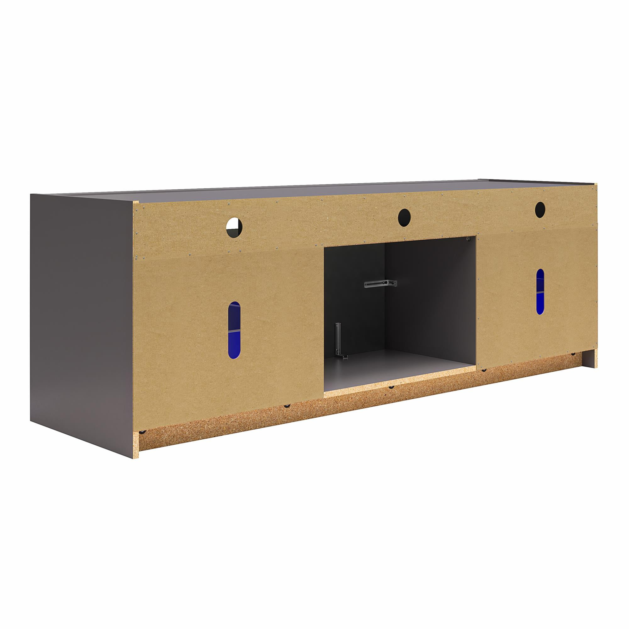 Ameriwood Home Lumaria Electric Fireplace TV Stand for TVs up to 65", Graphite Gray