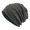 Dark Grey, variant on Yihuala Breathable Cap with Hot Drilling Design for Everyday Wear Stretchy Slouch Headwear Turban Hat for Muslims Women