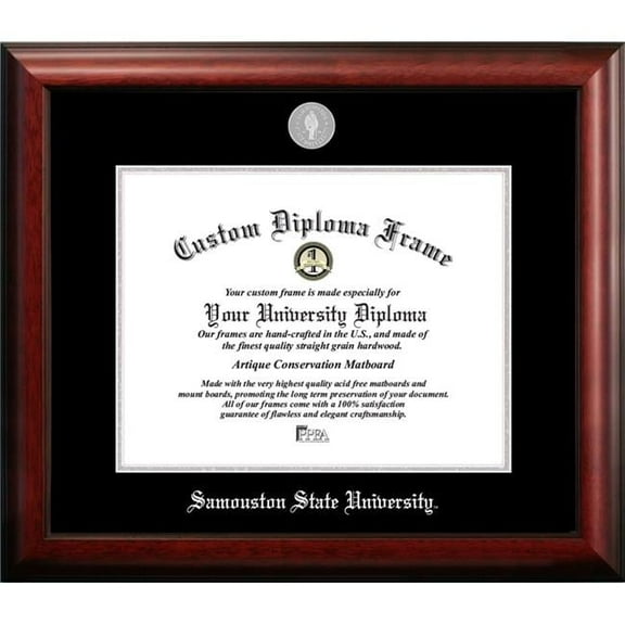 Campus Images TX988SED-1411 14 x 11 in. Sam Houston State University Silver Embossed Diploma Frame