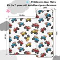 thumbnail image 5 of Monster Cartoon Truck White Pattern Teens Toddler Nap Mat with Pillow, Sleeping Mat Bag for Preschool Daycare 50"x20", 5 of 6