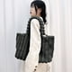 thumbnail image 5 of Bolso Tote de tela blanda de gran capacidad | Bolso de hombro elegante para mujer | Rosa, rosa intenso, gris | 11,81"x9,45"x5,91" | Asa elegante, bolso diario ligero, 5 of 6