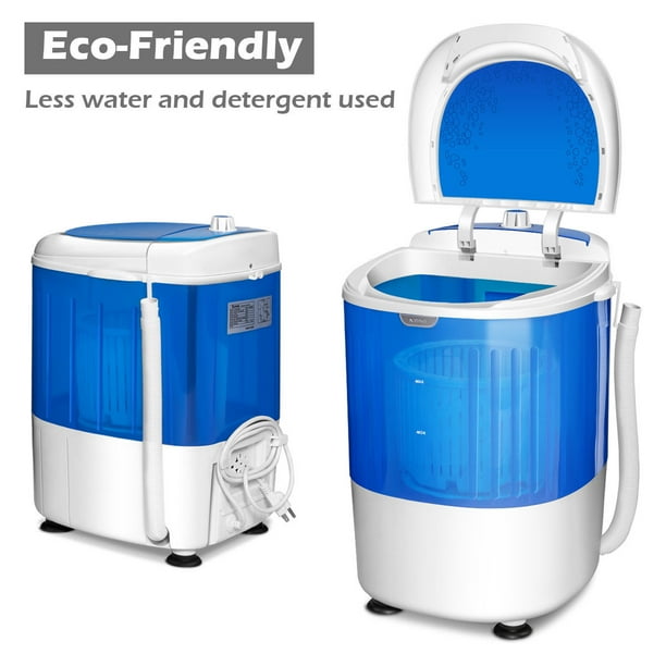 COSTWAY Mini Portable Washing Machine with Spin Dryer, 5.5lb outlets