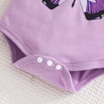 thumbnail image 7 of CAICJ98 Baby Girl Clothes Summer Outfit Newborn Infant Ruffle Short Sleeve Butterfly Romper+Layered Bloomers Shorts Skirt+Headband Sets (Purple,0-3 Months), 7 of 7