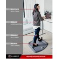 thumbnail image 3 of CubeFit TerraMat - Standing Desk Mat for Home Office - Mat Standing Desk Office Accessory - Ergonomic Mat Designed for Comfort, Balance, & Massage (Black), 3 of 4