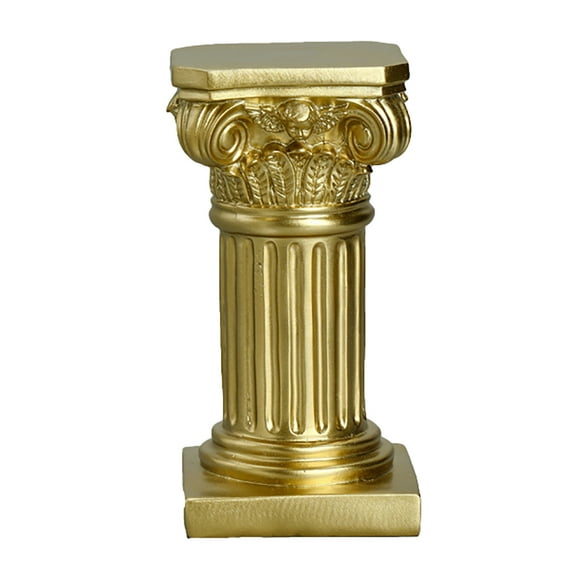 Gold Roman Pillar Resin Sculpture Column Decor Statues Room Crafts Furnishings