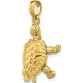 thumbnail image 5 of 14K Yellow Gold Solid Polished 3-D Moveable Turtle Pendant (25 X 16.5) Made In United States c2544, 5 of 5