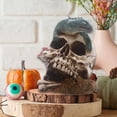 thumbnail image 1 of Fiudx Adorno de Calavera de Resina, Diseño de Terror Pintado a Mano, Decoración Única para Bar, Decoración Multiusos de Halloween, Accesorio Personalizado para Fiestas, Ideal para El Hogar y La Ofici, 1 of 6