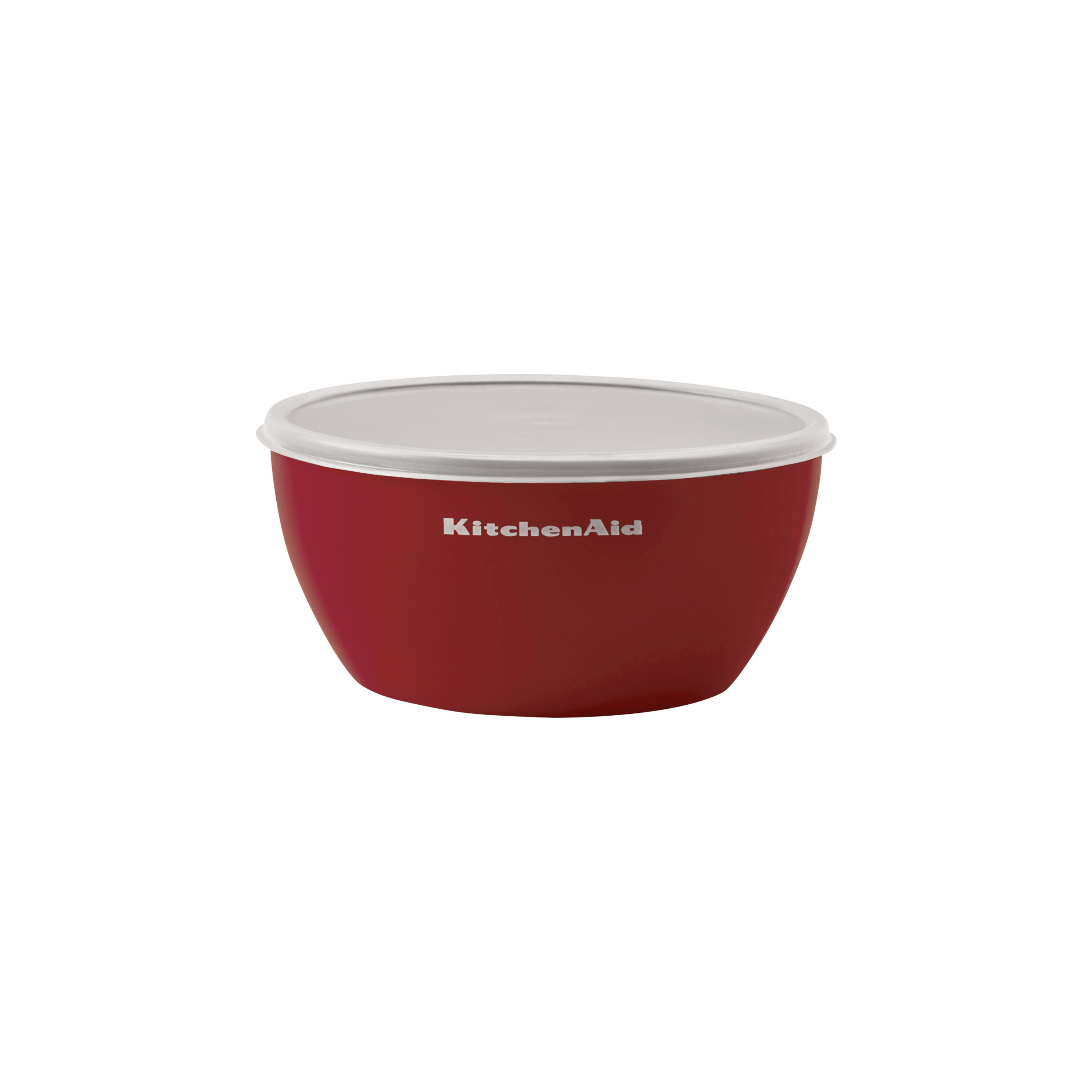 Kitchenaid 4-piece Prep Bowl Set with Lids, Assorted Sizes and Colors: Red, Grey, White - image 3 of 15