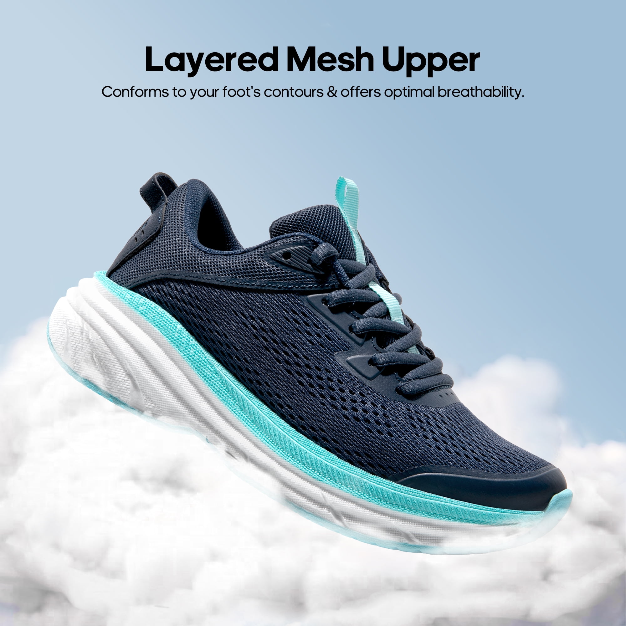 NORTIV 8 Women's Running Walking Tennis Shoes: FlexLife Comfortable Cushioning, Non-Slip Breathable Cross Trainer Gym Jogging Sneakers