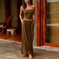 thumbnail image 2 of Robe Longue d'Été Sans Bretelles pour Femmes, Épaules Dénudées, Maxi Robe de Plage avec Poches, 2 of 6