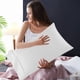 thumbnail image 4 of Fundas de almohada de doble cara cepillada de color sólido de sobre grueso 20 X 30 pulgadas 51x76cm 2pcs Blanco, 4 of 5